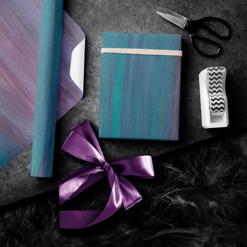 Chic Abstract  Pink Teal Blue Turquoise Purple Wrapping Paper