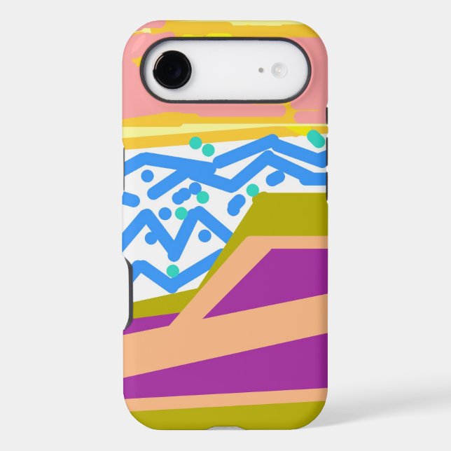 Chic Abstract Yacht Case-Mate iPhone Case (Back)