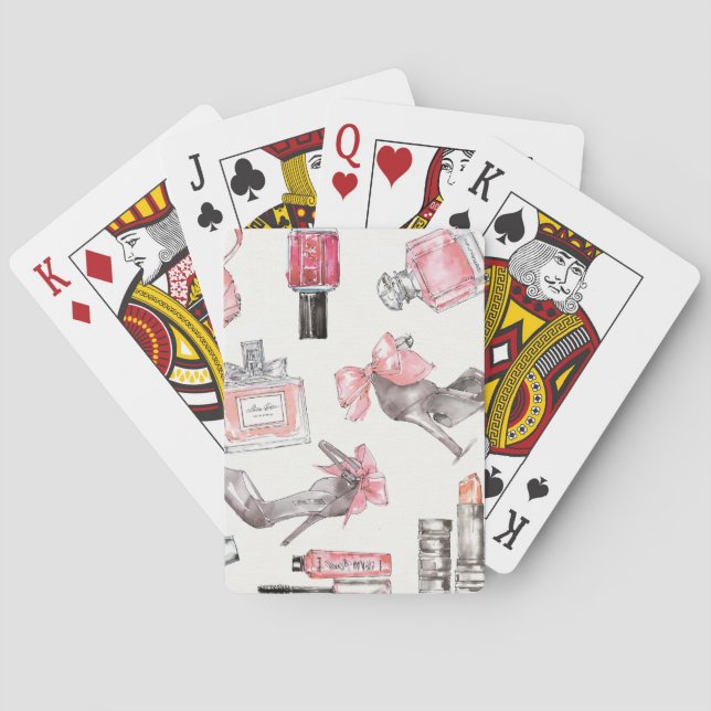 Chic Accents | Watercolor Fashion Poker Cards (Back)