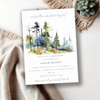 Chic Adventure Begin Pine Forest Bridal Shower