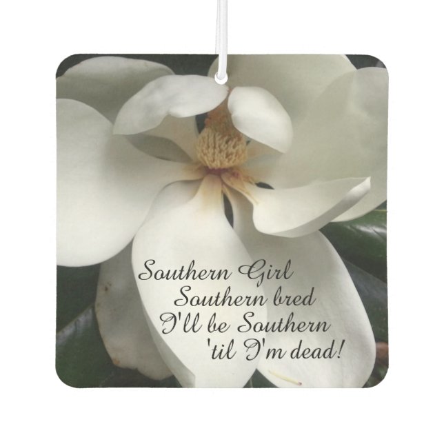 CHIC AIR FRESHENER_"Southern Girl" WHITE MAGNOLIA Freshener (Front)