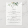 Chic airy greenery eucalyptus leaf gold wedding enclosure card
