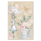 Chic Alice In Wonderland Collage Decoupage Alice Tissue Paper (Vertical)