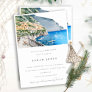 Chic Amalfi Coast Italy Landscape Bridal Shower Invitation