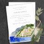 Chic Amalfi Coast Italy Landscape Bridal Shower Invitation