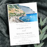 Chic Amalfi Coast Italy Landscape Couples Shower Invitation