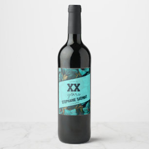 Chic Amaryllis Female Birthday Gift For Her Wine Label
