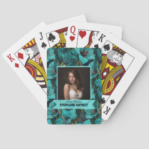 Chic Amaryllis Happy Birthday Gift For Girlfriend Poker Cards