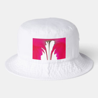 Chic amazing Red rose under the white sky. Bucket Hat