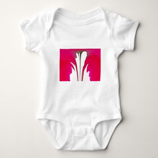 Chic amazing Red rose under the white sky.png Baby Bodysuit (Front)