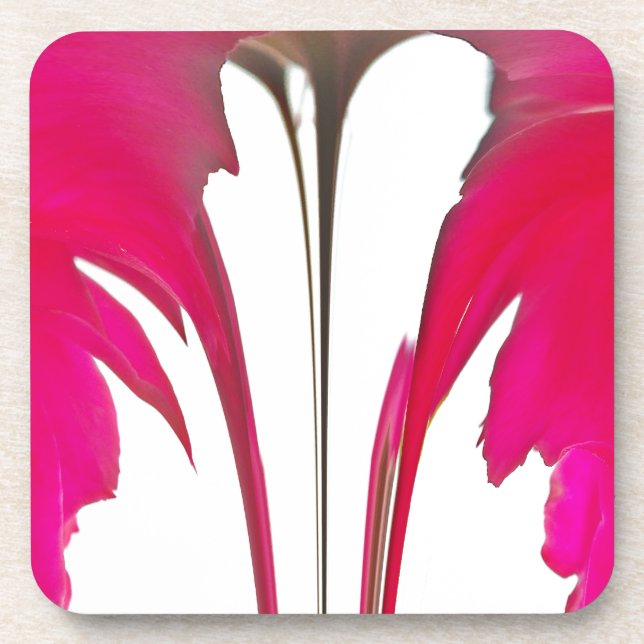 Chic amazing Red rose under the white sky.png Coaster (Front)