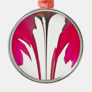 Chic amazing Red rose under the white sky.png Metal Ornament