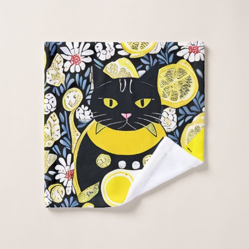 Chic and charming Cat hand towel