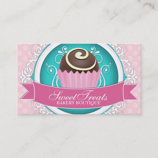 Customizable Chic and Elegant Bakery  Business Cards