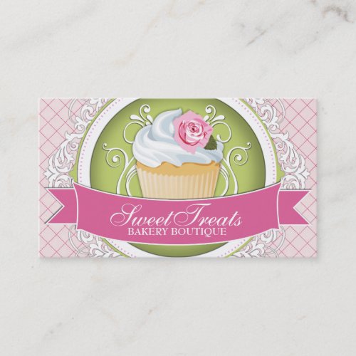 Chic and Elegant Cupcake Business Cards