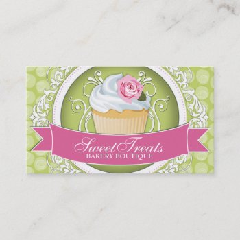 Chic And Elegant Cupcake Business Cards by colourfuldesigns at Zazzle