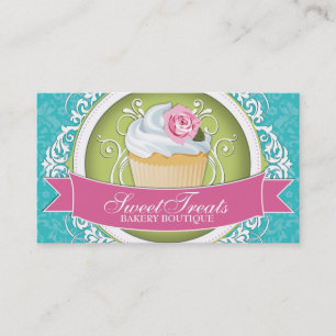 Chic and Elegant Cupcake Business Cards