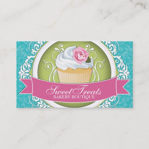 Chic and Elegant Cupcake Business Cards