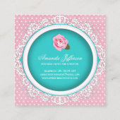 Chic and Elegant Square Cupcake Business Cards (Back)