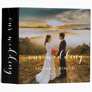 Chic and elegant wedding photo album binder