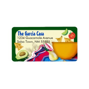 Chic And Fun Mexican Fiesta Address Label by MissNNick at Zazzle