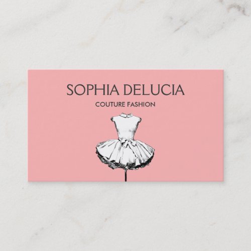 Chic and Girly Dress Pink Fashion Boutique Business Card