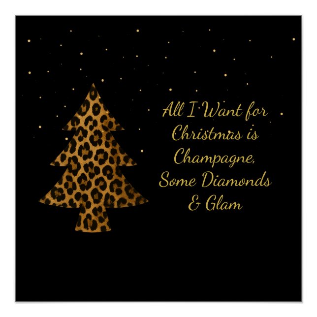 Chic and Glamorous Christmas Design Poster (Front)