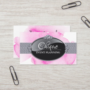 Chic and Glamorous Event Planner Business Cards