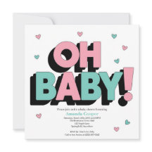 Chic and Playful Baby Shower Invitation - Oh Baby