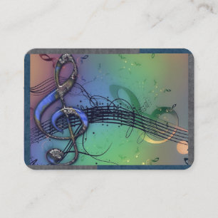 Chic and Popular Colorful Musical Image on a Business Card