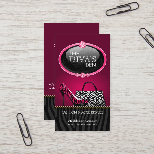 Customizable Chic and Sassy Fashion Business Cards
