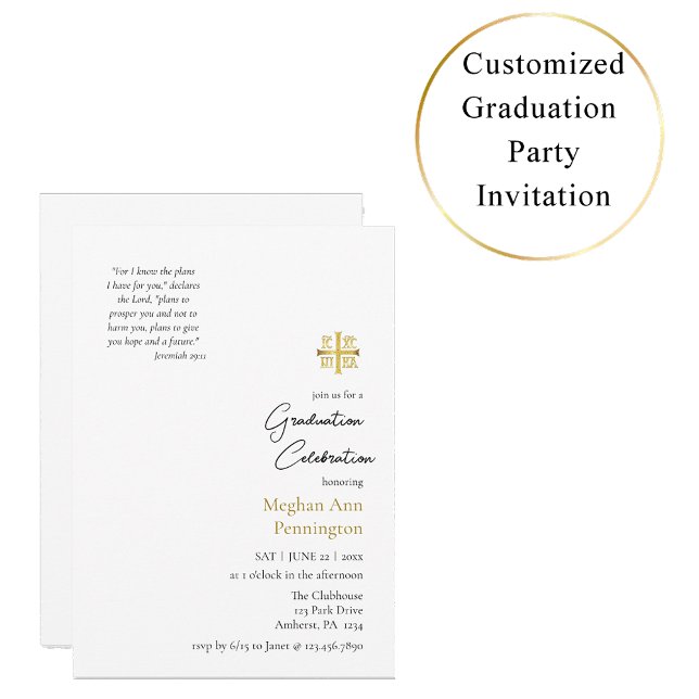 Chic and Simple Orthodox 2026 Graduation Party Invitation (Creator Uploaded)