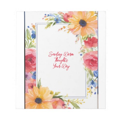 Chic and Stylish Floral Note Pad 