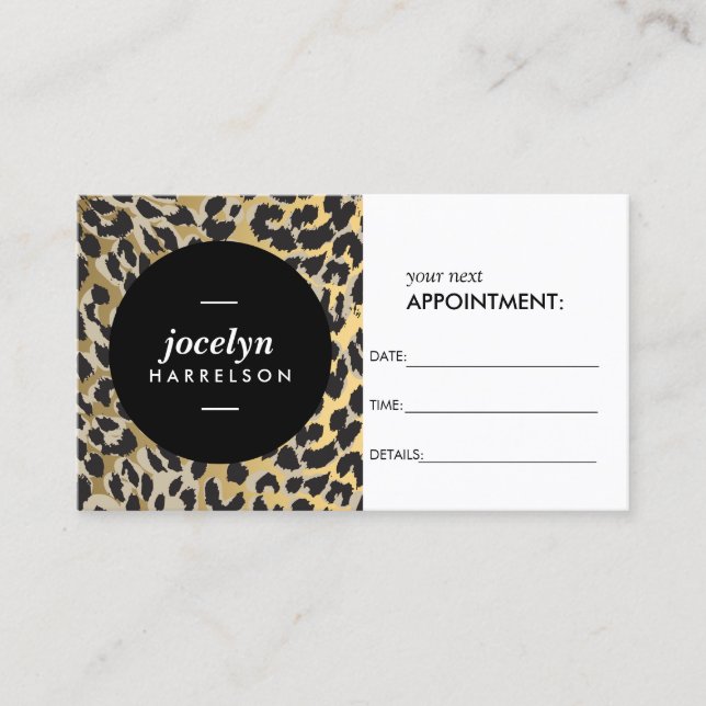 Chic and Stylish Gold Leopard Print Appointment (Front)