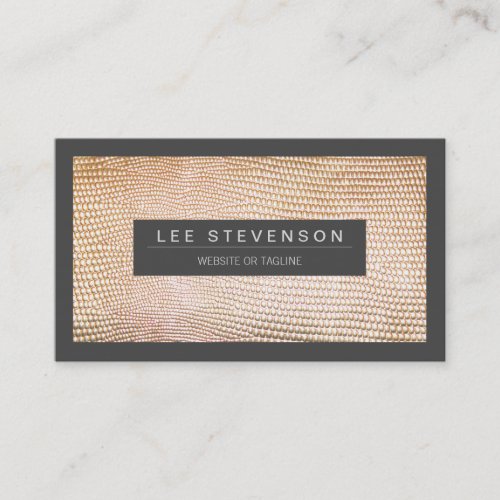 Chic Gold Snake Skin Fashion Business Card