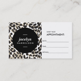 Chic and Stylish Leopard Print Appointment Card