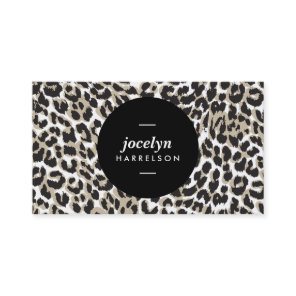 Chic and Stylish Leopard Print Business Cards