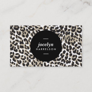 Chic and Stylish Leopard Print Business Cards