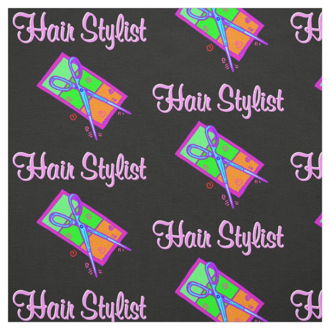 CHIC AND TRENDY HAIR STYLIST AND BEAUTICIAN FABRIC (Swatch)