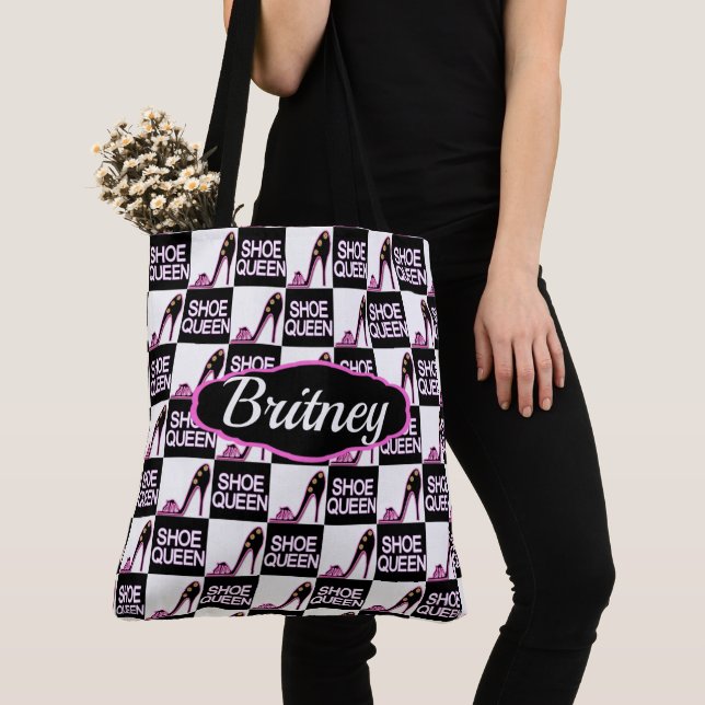 CHIC AND UNIQUE PERSONALIZED SHOE LOVER TOTE BAG (Close Up)