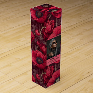 Chic Anemones Female Birthday Gift For Mom Wine Box