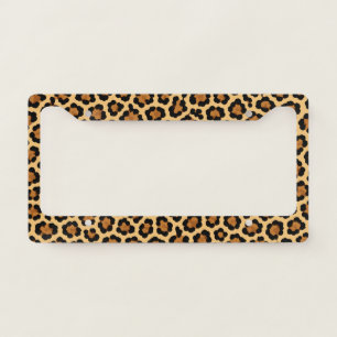Chic Animal Print Car Accessory   Leopard Print License Plate Frame