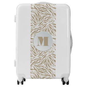Chic Animal Print Monogrammed Luggage