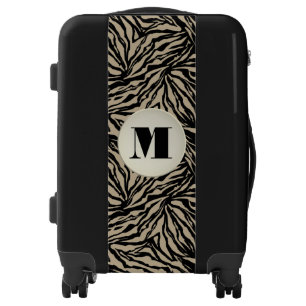 Chic Animal Print Monogrammed Luggage