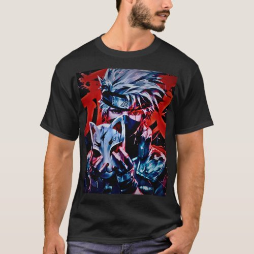 Chic Anime Print Tee Vibrant Art Edition T_Shirt