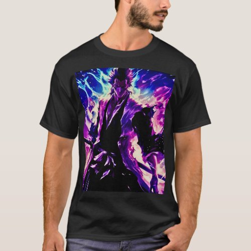 Chic Anime Print Tee Vibrant Art Edition T_Shirt