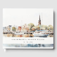 Chic Annapolis Maryland Watercolor Wedding