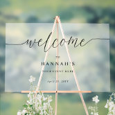 Add Any Event, Elegant Welcome Acrylic Sign