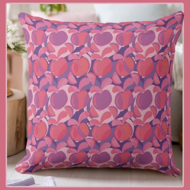 Chic Apple Mix Throw Pillow (Creator Uploaded)