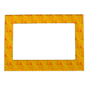 Chic Apricot Crush Abstract Floral Magnetic Frame
